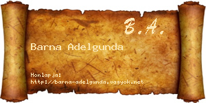 Barna Adelgunda névjegykártya